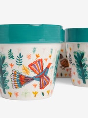 Lucy Tiffney Red/Green Plant Pots Set of 3 - Image 6 of 6