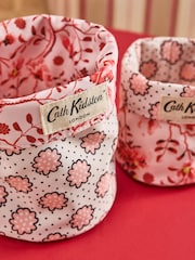 Cath Kidston Set of 2 Pink Floral Reversible Storage Bags - Image 3 of 6