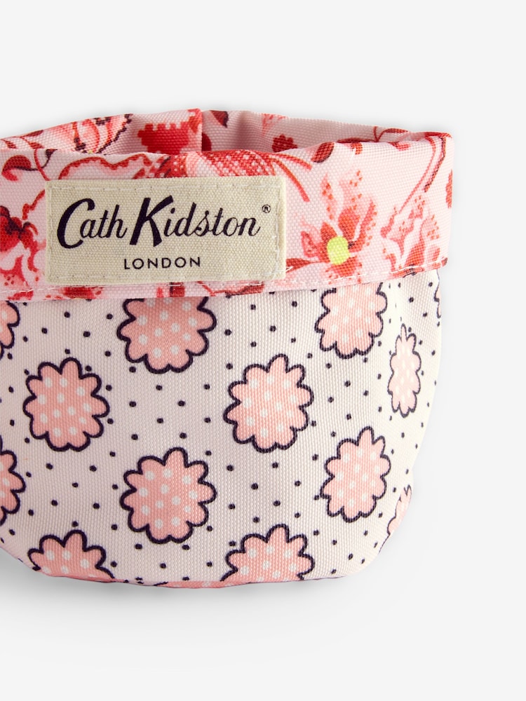 Cath Kidston Set of 2 Pink Floral Reversible Storage Bags - Image 6 of 6