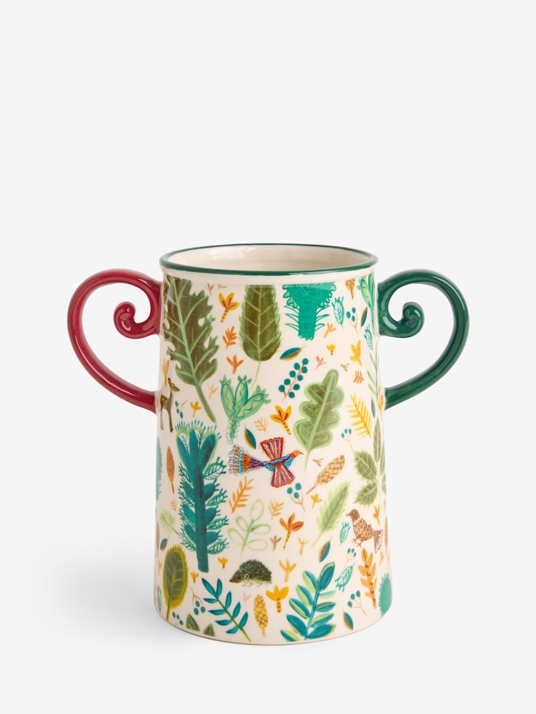 Lucy Tiffney Green/Yellow Autumn Leaf Utensil Pot - Image 1 of 2