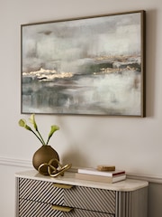 Lipsy Natural Cream Ombre Gold Foil Wall Art - Image 2 of 5