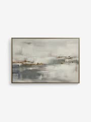 Lipsy Natural Cream Ombre Gold Foil Wall Art - Image 4 of 5