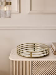 Lipsy Gold Round Mirror Serving Tray - Image 3 of 5