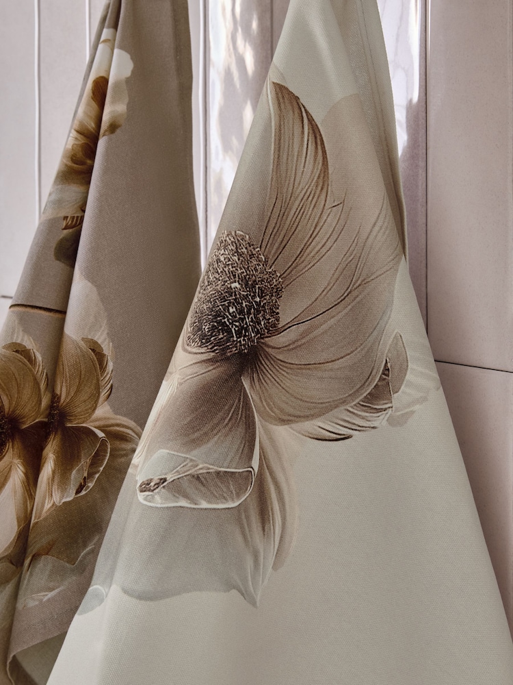 Lipsy Set of 3 Cream Mauve Tea Towels - Image 3 of 3