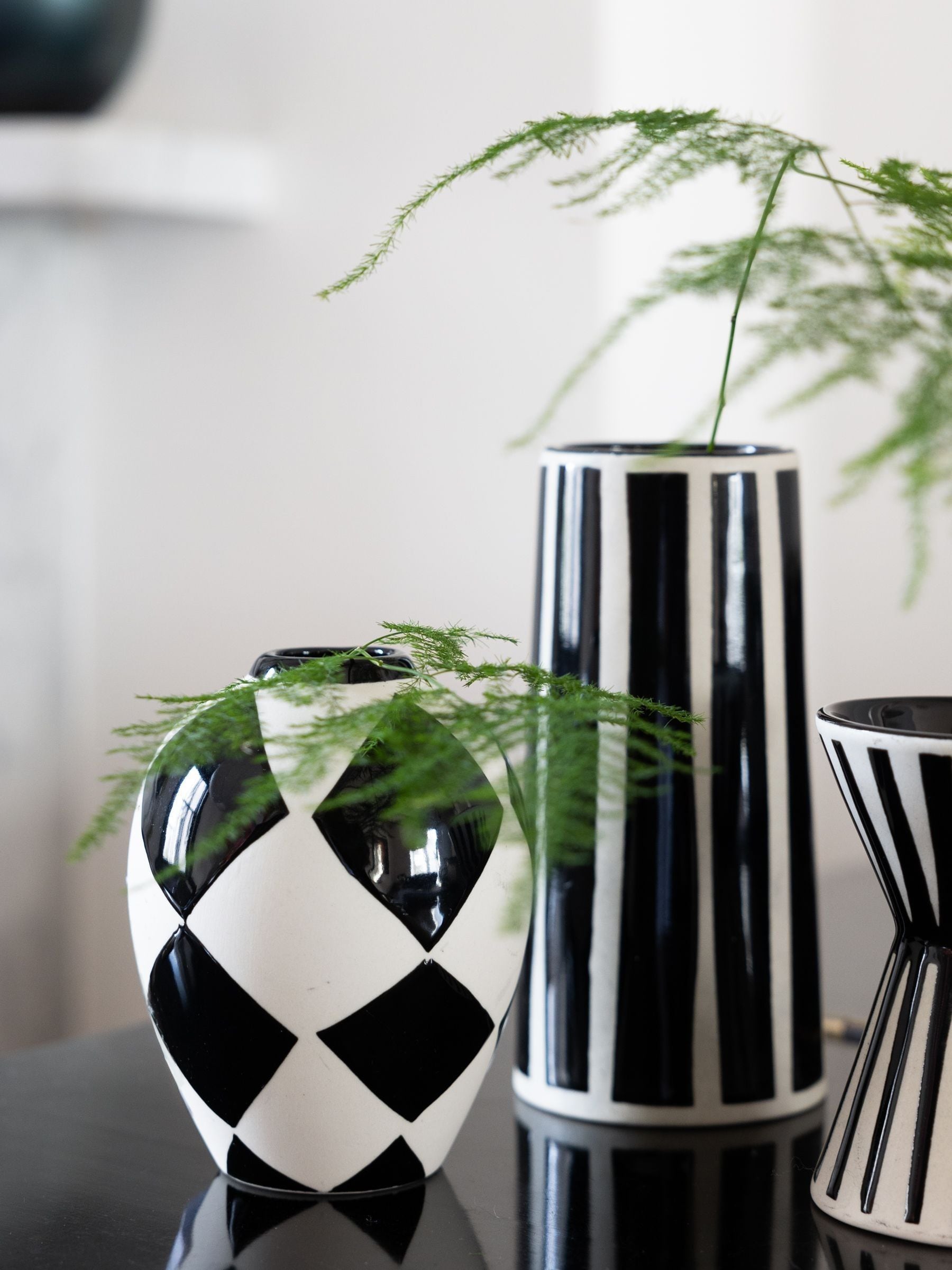 Buy Rockett St George Set of 3 Black/White Bud Vases from the Next