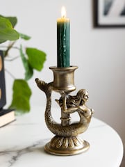 Rockett St George Gold Mermaid Taper Candle Holder - Image 1 of 6