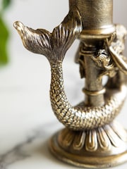 Rockett St George Gold Mermaid Taper Candle Holder - Image 3 of 6