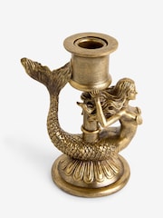 Rockett St George Gold Mermaid Taper Candle Holder - Image 4 of 6
