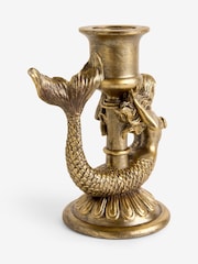 Rockett St George Gold Mermaid Taper Candle Holder - Image 5 of 6