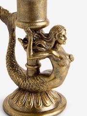 Rockett St George Gold Mermaid Taper Candle Holder - Image 6 of 6