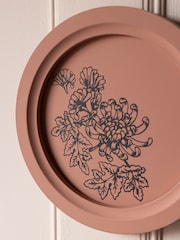 Rockett St George Set of 3 Amber Orange Floral Printed Floral Wall Arts - Image 2 of 4