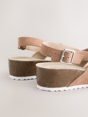 Neutral Suede Forever Comfort® Cross Footbed Wedges Sandals - Image 7 of 8