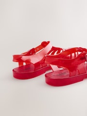 Red Self Jelly Fisherman Sandals - Image 3 of 4