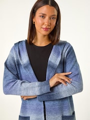 Roman Blue Spacedye Hooded Cardigan - Image 1 of 4