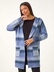 Roman Blue Spacedye Hooded Cardigan - Image 4 of 4