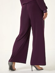 Roman Petite Elastic Waist Wide Leg Stretch Trousers - Slika 3 iz 4