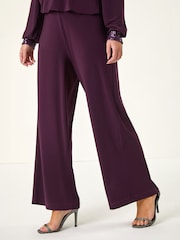 Roman Petite Elastic Waist Wide Leg Stretch Trousers - Slika 4 iz 4