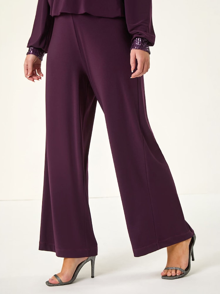 Roman Petite Elastic Waist Wide Leg Stretch Trousers - Slika 4 iz 4 Roman Petite Elastic Waist Wide Leg Stretch Trousers - Slika 4 iz 4