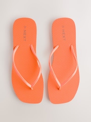 Orange Square Toe Flip Flops - Image 1 of 7