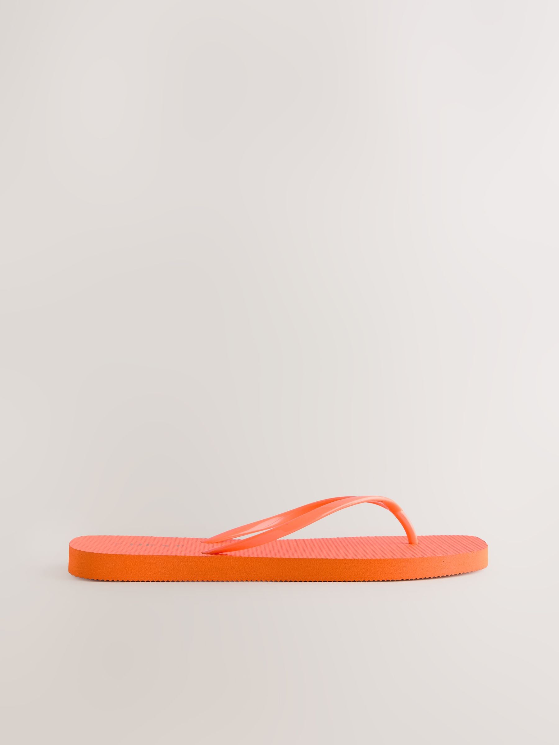 Buy Orange Square Toe Flip Flops from Next USA