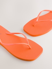 Orange Square Toe Flip Flops - Image 5 of 7