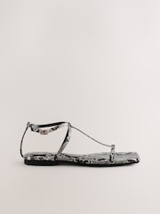 Snake Print Standard/Wide Fit Forever Comfort® Square Toe Strappy Sandals - Image 5 of 8