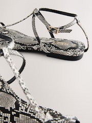 Snake Print Standard/Wide Fit Forever Comfort® Square Toe Strappy Sandals - Image 7 of 8