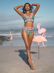 Love & Roses Patched Triangle Bikini Top - Image 3 of 4