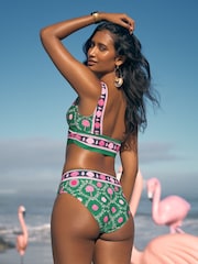 Love & Roses Patched Triangle Bikini Top - Image 4 of 4