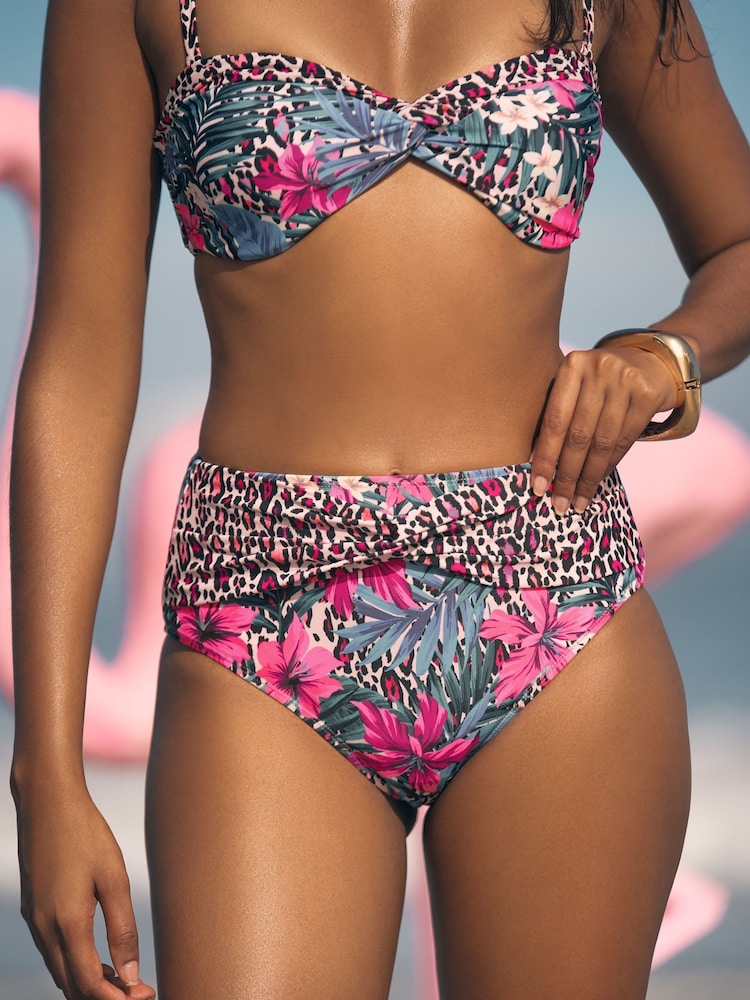 Love & Roses Animal Patched Bandeau Bikini Top - Bild 2 von 4 Love & Roses Animal Patched Bandeau Bikini Top - Bild 2 von 4