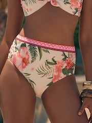 Love & Roses Bas de bikini taille haute avec contrôle du ventre - Image 2 de 4