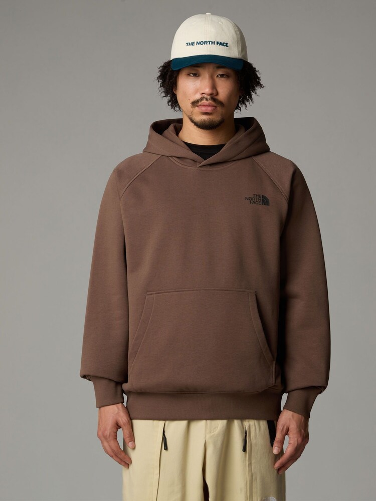 The North Face Brown 100% Cotton Raglan Redbox Hoodie With Back Graphic - Image 1 of 4