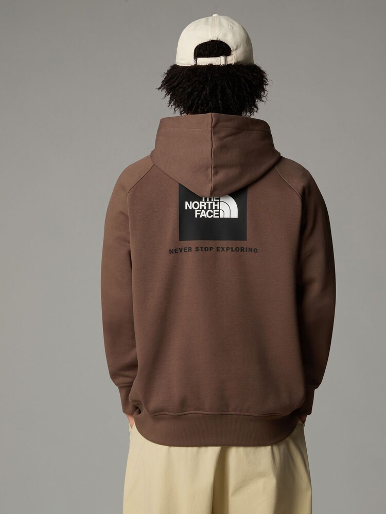 The North Face Brown 100% Cotton Raglan Redbox Hoodie With Back Graphic - Image 2 of 4