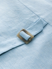 Blue Rich Textured Chambray Waistcoat - Image 9 of 9