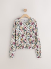 Floral Print Crew Neck Soft Knit Button Co-Ord Cardigan - Image 6 of 8