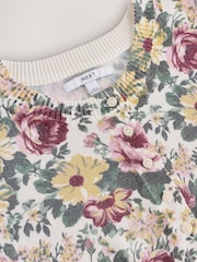 Floral Print Crew Neck Soft Knit Button Co-Ord Cardigan - Image 7 of 8