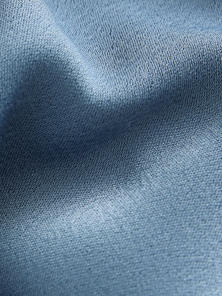 Blue Satin Wide Leg Elastic Back Trousers - Image 2 of 3 Blue Satin Wide Leg Elastic Back Trousers - Image 2 of 3
