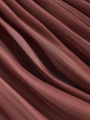 Pink Glossy Satin Metallic Midi Skirt - Image 8 of 8