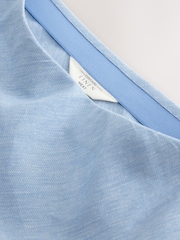 Blau - Chambray-Midirock mit hohem Leinenanteil und Struktur - Bild 5 von 6