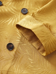 Yellow Satin Jacquard Double Breasted Jacket - Image 9 of 9