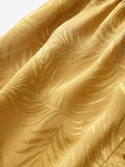 Yellow Satin Jacquard Wide Leg Trousers - Image 8 of 8