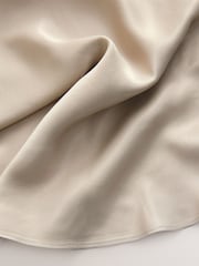 Champagne Gold Satin Midi Skirt - Image 7 of 7