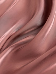 Pink Glossy Satin Metallic Scoop Neck Top - Image 6 of 7