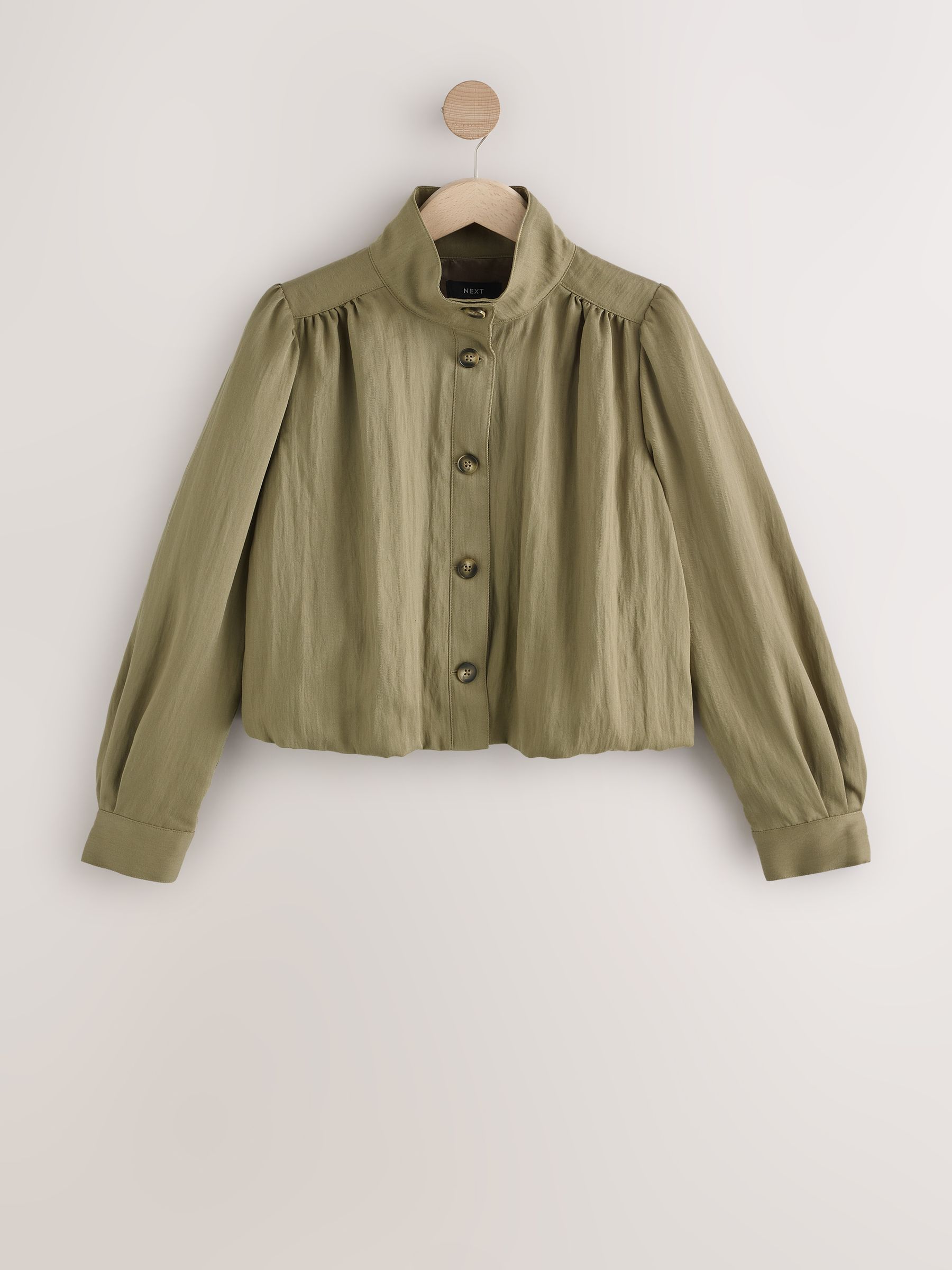 Buy Khaki Green Funnel Neck Utility Bomber Jacket from Next