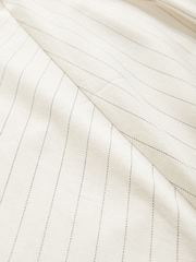 Black & White Striped Asymmetric Midi Skirt with Linen - Image 8 of 8