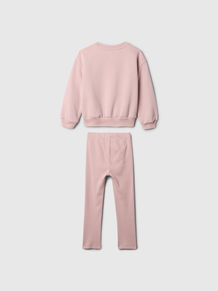 Gap Pink Minnie Mouse Disney Crew Neck Sweatshirt and Leggings Set (6mths-5yrs) - Image 2 of 3 Gap Pink Minnie Mouse Disney Crew Neck Sweatshirt and Leggings Set (6mths-5yrs) - Image 2 of 3