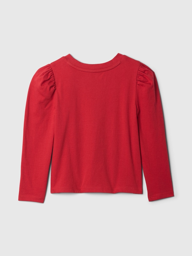 Gap Red Puff Long Sleeve T-Shirt (6mths-5yrs) - Image 2 of 2