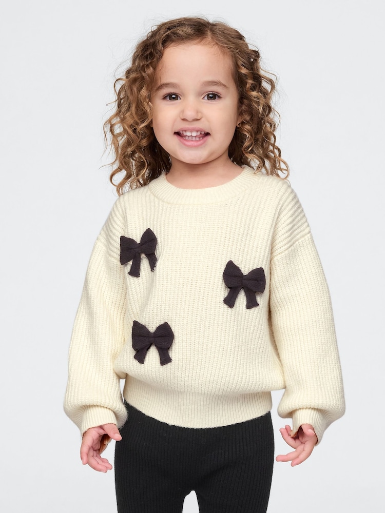 Gap White CashSoft Bow Jumper (6mths-5yrs) - Image 1 of 5