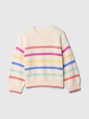 Gap Cream Stripe Crew Neck Jumper (6mths-5yrs) - Image 1 of 3