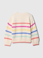 Gap Cream Stripe Crew Neck Jumper (6mths-5yrs) - Image 2 of 3